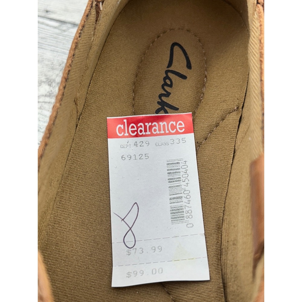 Clarks Brown Leather Mary Jane Shoes Comfort Flats 26069125 Women Size 8M - Picture 11 of 13